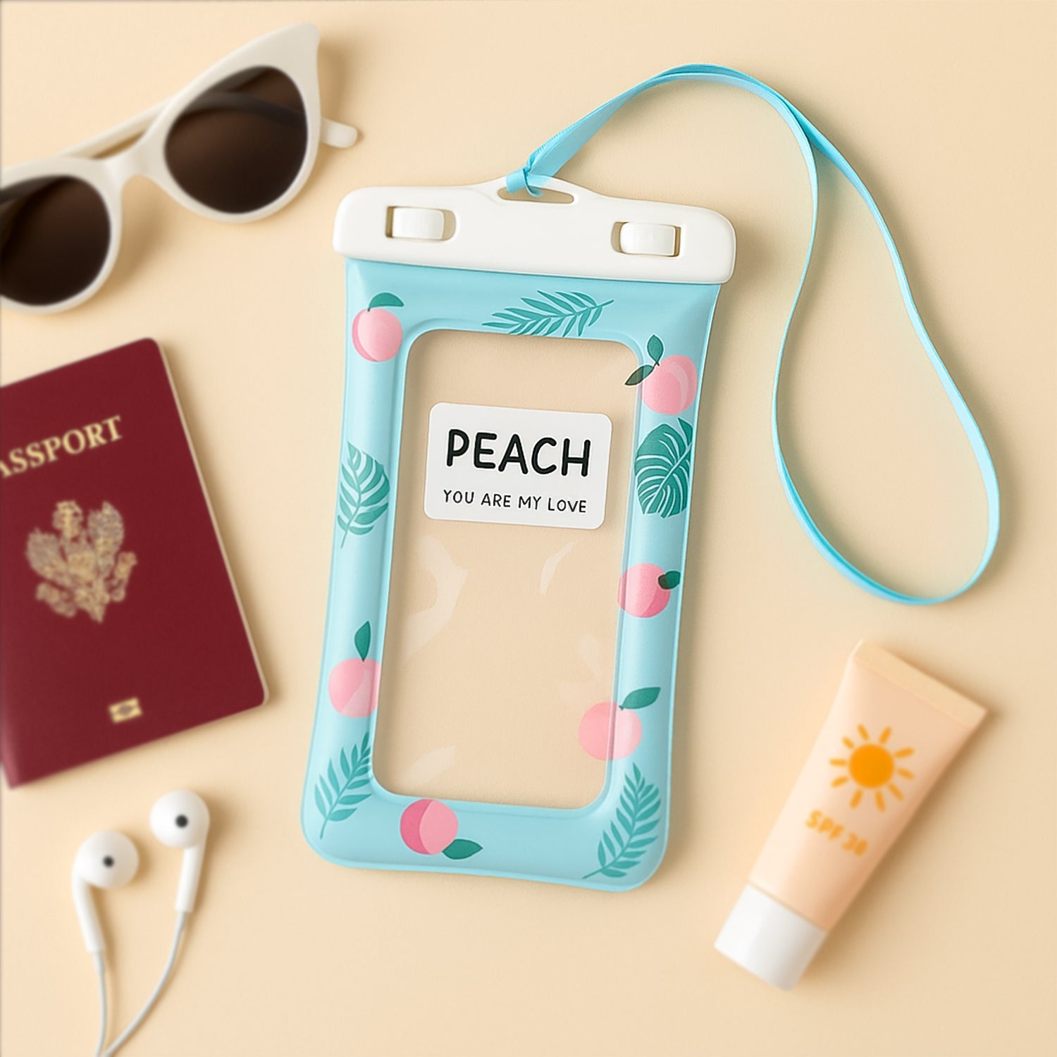 Waterproof Transparent Mobile Pouch with Neck Strap Waterproof Transparent Mobile Pouch with Neck Strap